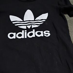 Adidas Black Tee with White Trefoil Logo-d2
